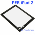 Touch Screen con Pulsante Home e Adesivo per iPad 2 Nero